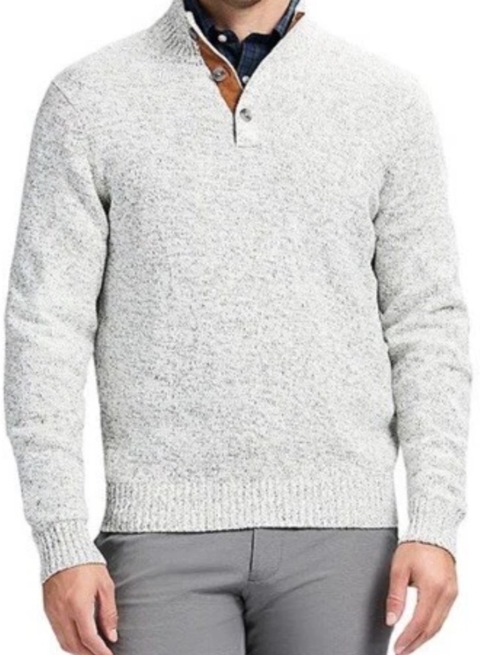 IZOD mock neck button pullover sweater size medium NWT